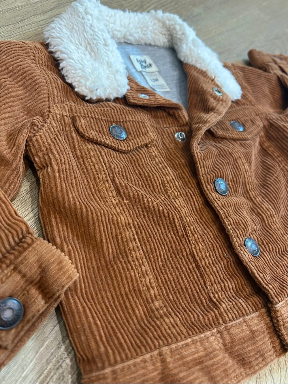 OshKosh B'gosh Corduroy Sherpa Collared Jacket |Size 12 months